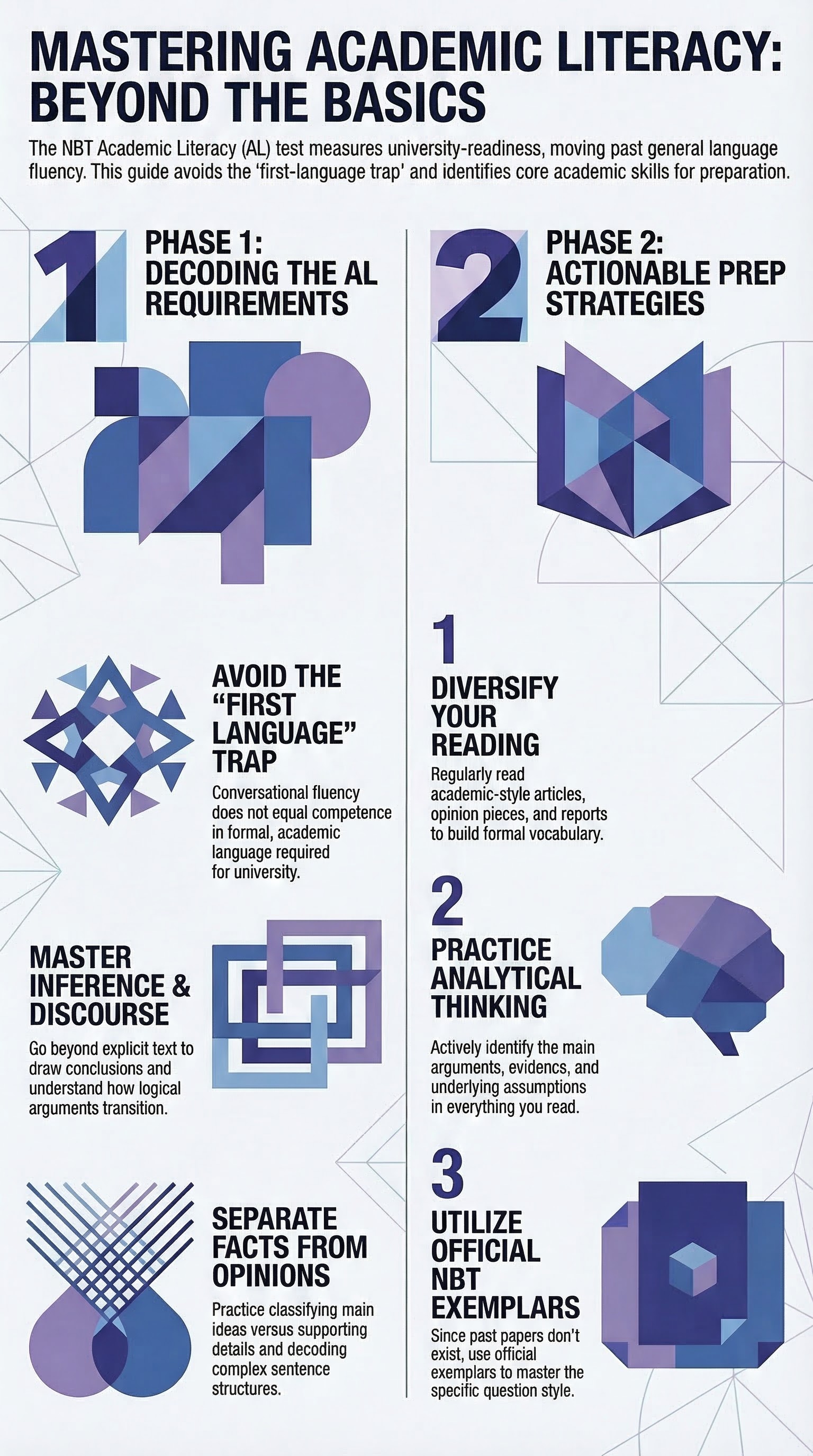It's Not Just a Comprehension Test: Demystifying Academic Literacy (AL) — infographic summary